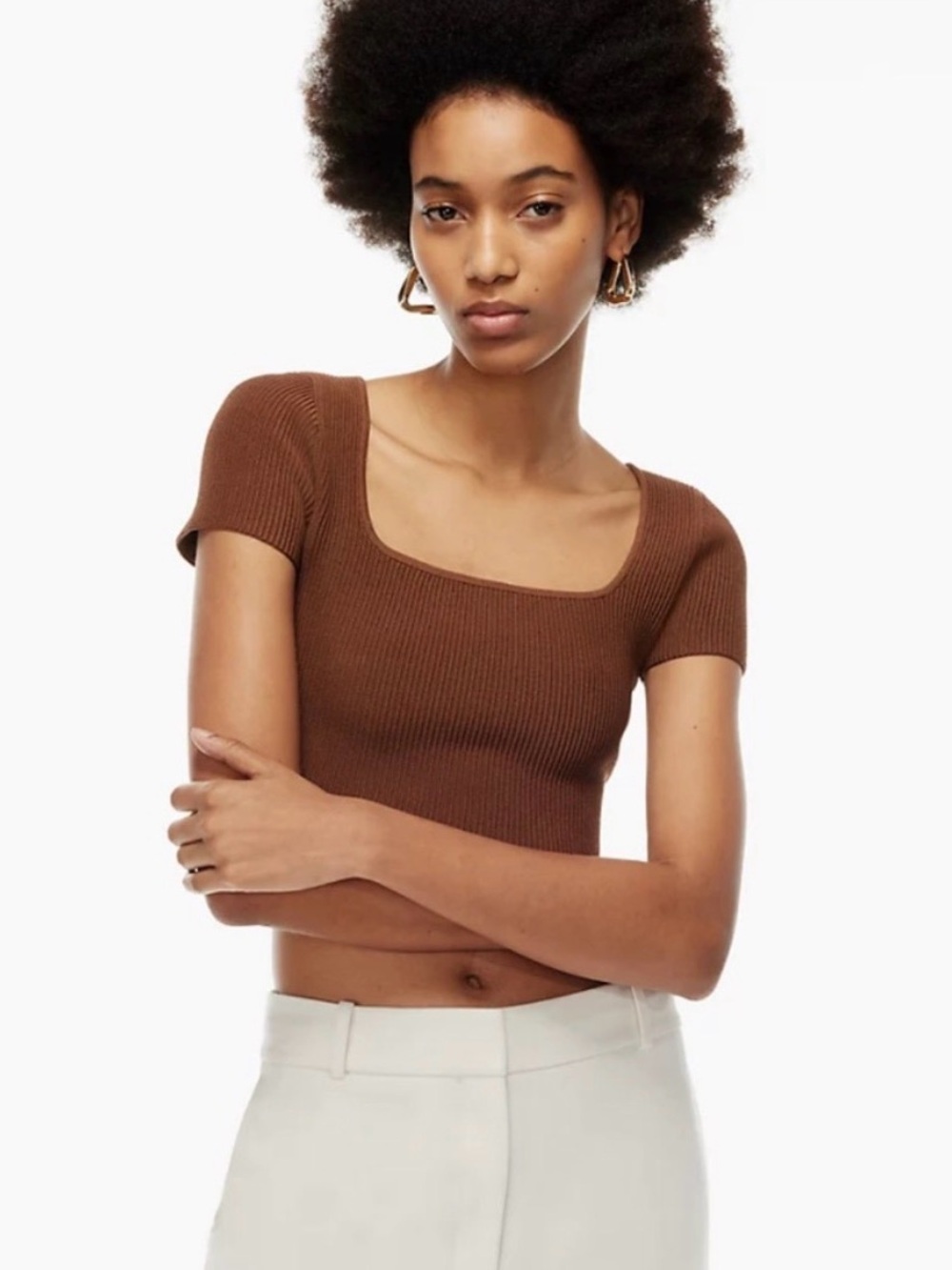 Aritzia Babaton Sculpt Knit Square Neck